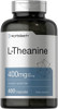 Horbäach L-Theanine 400mg - 400 Capsules - High Potency Supplement
