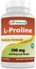 Best Naturals L-proline Amino Acid Dietary Supplement 500 Mg, 120 Count