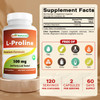 Best Naturals L-proline Amino Acid Dietary Supplement 500 Mg, 120 Count