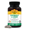 Country Life Chewable L-Lysine Supplement with Vitamin D and Elderberry, Immune