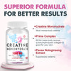 3000 MG Creatine Monohydrate for Women & Men, Creatine Pills with BCAA &