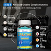 2 Pack Creatine Monohydrate Gummies for Women & Men, Sugar Free Vegan Creatine