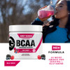 Honey Badger BCAA + EAA Amino Acids Powder, BCAAs + L-Glutamine, Keto, Vegan