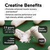 SMARTERNUTRITION Creatine Monohydrate Pills with 2500mg (2.5g) Per Serving