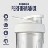 BlenderBottle Strada Tritan Shaker Bottle with Locking Lid, 28-Ounce, White