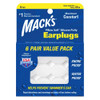Mack's Pillow Soft Silicone Earplugs - 6 Pair, Value Pack  The Original Moldable Silicone Putty Ear Plugs for Sleeping, Snoring, Swimming, Travel, C