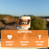 Honey Badger Pre Workout Powder, Keto Vegan Preworkout for Men & Women, Beta