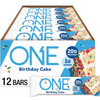 ONE Protein Bars, Birthday Cake, Gluten Free with 20g Protein and 1g Sugar