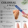 Tropical Shine Colossal 4-Way Blue-Pink Buffer - Professional Nail File & Buffer for Shaping, Smoothing, and Polishing Nails - Compact and Portable N