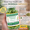150 Moringa Capsules Made With USDA Certified Organic Moringa Leaf Powder, Net