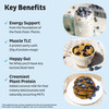 KOS Plant Based Protein Powder, Blueberry Muffin