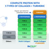 BioTrust Collagen Powder with Turmeric - 5 Types (I, II, III, V, X)