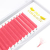 Colored Eyelash Extensions Pink Volume Lashes Easy Fan D-0.07-8-15 Color Lashes (Pink-D-0.07,8-15 mix)