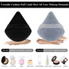 Maitys 12 Pcs Powder Puff Triangle for Face Makeup Cosmetic Loose Powder Puff Velour Soft Body Washable Reusable Foundation Sponge Wet Dry Makeup Too
