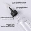 Sliverdew 2Pcs Applicator Bottle for Hair Twist-On Top Tip Cap with Clear Graduated Scale 8 Ounce Hair Applicator Bottle Hair Oil Applicator Plastic