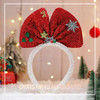 Olbye Red Bow Headband Snowflake Big Hair Bows Shiny Bowknot Hairband with Bows Festival Holiday Hair Hoop Christmas Hair Accessories for Women Girls