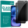 AVOAR 2 Pack Privacy Screen Protector for iPhone 16, Privacy Screen iPhone 16 6.1 Inch Tempered Full Screen Glass Film, Anti-Spy, Bubble Free, Case F