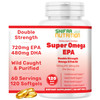 SHIFAA NUTRITION Halal Fish Oil Softgels 120 Ct, Double Strength