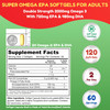 SHIFAA NUTRITION Halal Fish Oil Softgels 120 Ct, Double Strength