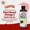 Barlean's Vegan Omega 3 6 9 Flaxseed Oil Liquid Supplement, BlackBerry Smoothie