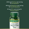 Nature's Bounty Calcium Magnesium & Zinc Caplets, Immune & Bone Health, Daily Supplement, 1000mg Calcium, 400mg Magnesium, 600 IU Vitamin D, Gluten F