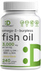 DEAL SUPPLEMENT Omega 3 Fish Oil Supplements, 3,000mg Per Serving, 240 Softgels