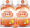 Vitamin D3 K2 Gummies for Adults - Vitamin D3 5000IU + K2 (MK-7) 120mcg