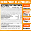 Vitamin D3 K2 Gummies for Adults - Vitamin D3 5000IU + K2 (MK-7) 120mcg