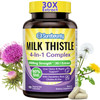 4-in-1 Milk Thistle Complex for Men & Women, Milk Thistle Extract with 240mg