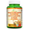 NutreeVit Organic Turmeric Ashwagandha Ginger Vitamin D3-60 Capsules