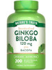 Ginkgo Biloba 120mg - Plus Bacopa - 200 Quick Release Capsules