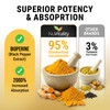 NuVitality Turmeric Curcumin Supplement with Black Pepper Extract (BioPerine)