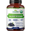 Zazzee USDA Organic Bilberry 20:1 Extract, 6000 mg Strength, 120 Vegan Capsules