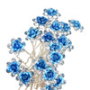 20pcs Crystal Rose Flower Wedding Bridal Hair Clips Pins Bridesmaid Jewelry Hair Accessories for Women Party Banquet, Blue