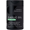 Sports Research Odorless Garlic Oil Pills (1000mg) with Parsley & Chlorophyll