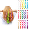 Blulu 24 Pcs Colored Hair Extensions 20 Inch Clip in Curly Wavy Synthetic Rainbow Hairpiece Hair Accessories for Women Party Gift Cosplay
