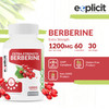 eXplicit Supplements Natural Berberine HCl - 1200mg Max Strength