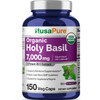 NusaPure USDA Organic Holy Basil Capsules 20:1 Extract, 350 mg Equivalent