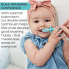 grabease Double-Sided Finger Toothbrush - Promotes Independent Brushing & Toddler Toothbrush - Recyclable Silicone Baby Brush - Finger Brush for Gum