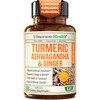 Ashwagandha Organic Turmeric Curcumin Supplement with Ginger Root & Black Pepper