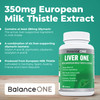 Balance ONE Liver Support Supplement with Milk Thistle, Dandelion Root Extract &