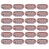 YANTAISIYU 24 pcs/lot Hair Extensions Clips 28mm 6-Teeth U-Shape Snap Metal Wig Clips with Rubber for Hairpiece Hair Extensions (Light Brown)