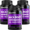 6-in-1 Organic Maca Root Ashwagandha Capsules 1710mg with DHEA and Black Pepper