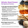 6-in-1 Organic Maca Root Ashwagandha Capsules 1710mg with DHEA and Black Pepper