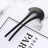 6Pcs Simple U-Shape Hairpins Magic Fast Spiral Hair Braid Twist Styling Clips Chignon Pins Hair Sticks Hair Forks for Women Lady Girls, Black