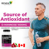 Renew Actives High Potency D-Mannose & Cranberry Complex 1000MG per 2 Capsules