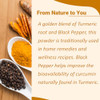minature Turmeric Root Powder with Black Pepper, 227g (8oz)| Pure Curcuma Longa