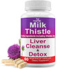 Liver Cleanse Detox Milk Thistle Liver Support 1000mg High Potency Liver Focus