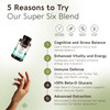 Organic Super Six Mushroom Blend Capsules Supplement (90)