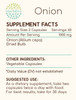 HerbEra Onion 120 Capsules, 500 mg, Onion (Allium Cepa) Dried Bulb (120